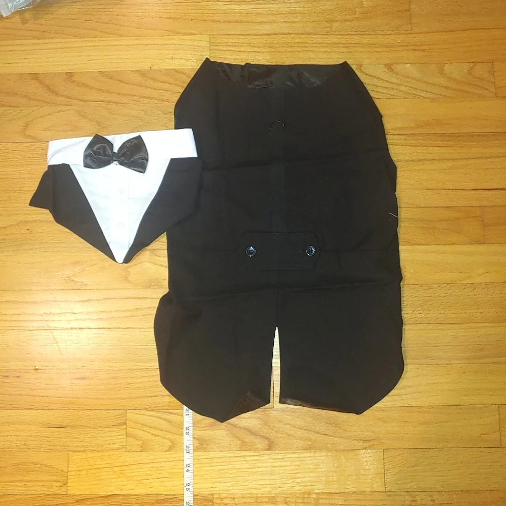 Dog X-LARGE 2 Piece Tuxedo Formal Outfit Black Tie Affair Wedding